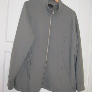 The 32 Degrees Women’s Active Soft mock neck Full-Zip Jacket, gray, XL (1490)